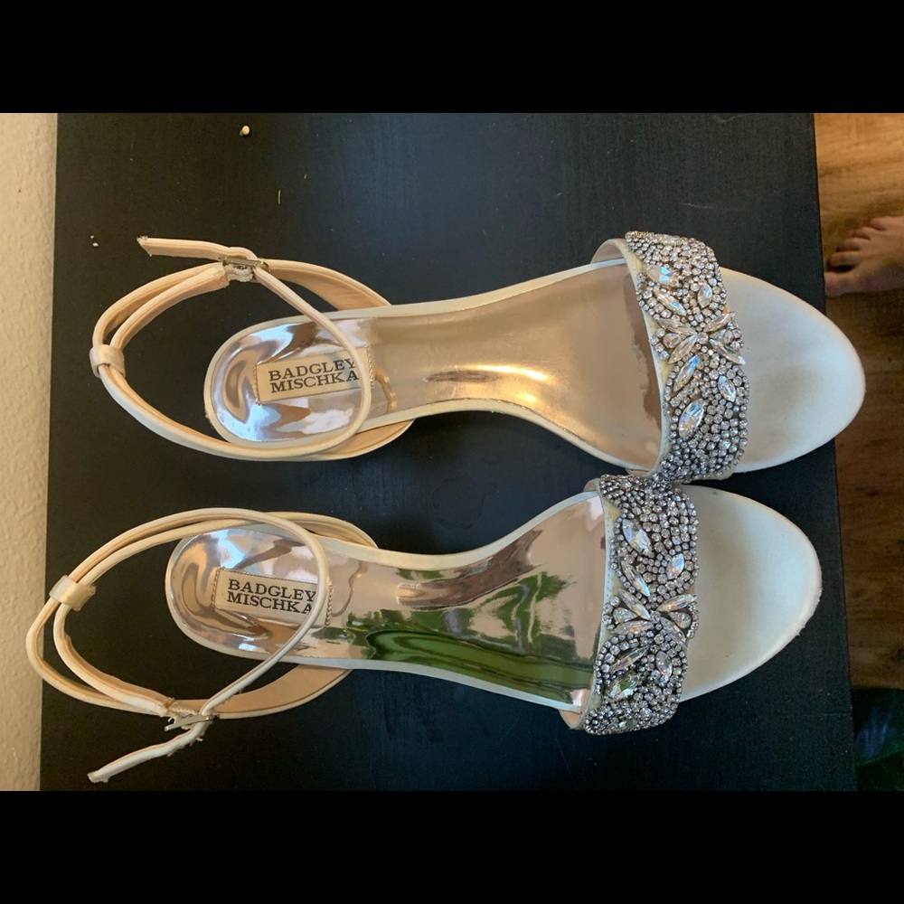 Badgley Mischka wedding wedges